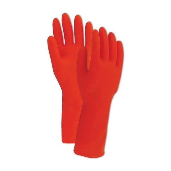 Chemical Resistant Gloves, Orange, 11, 12 PK